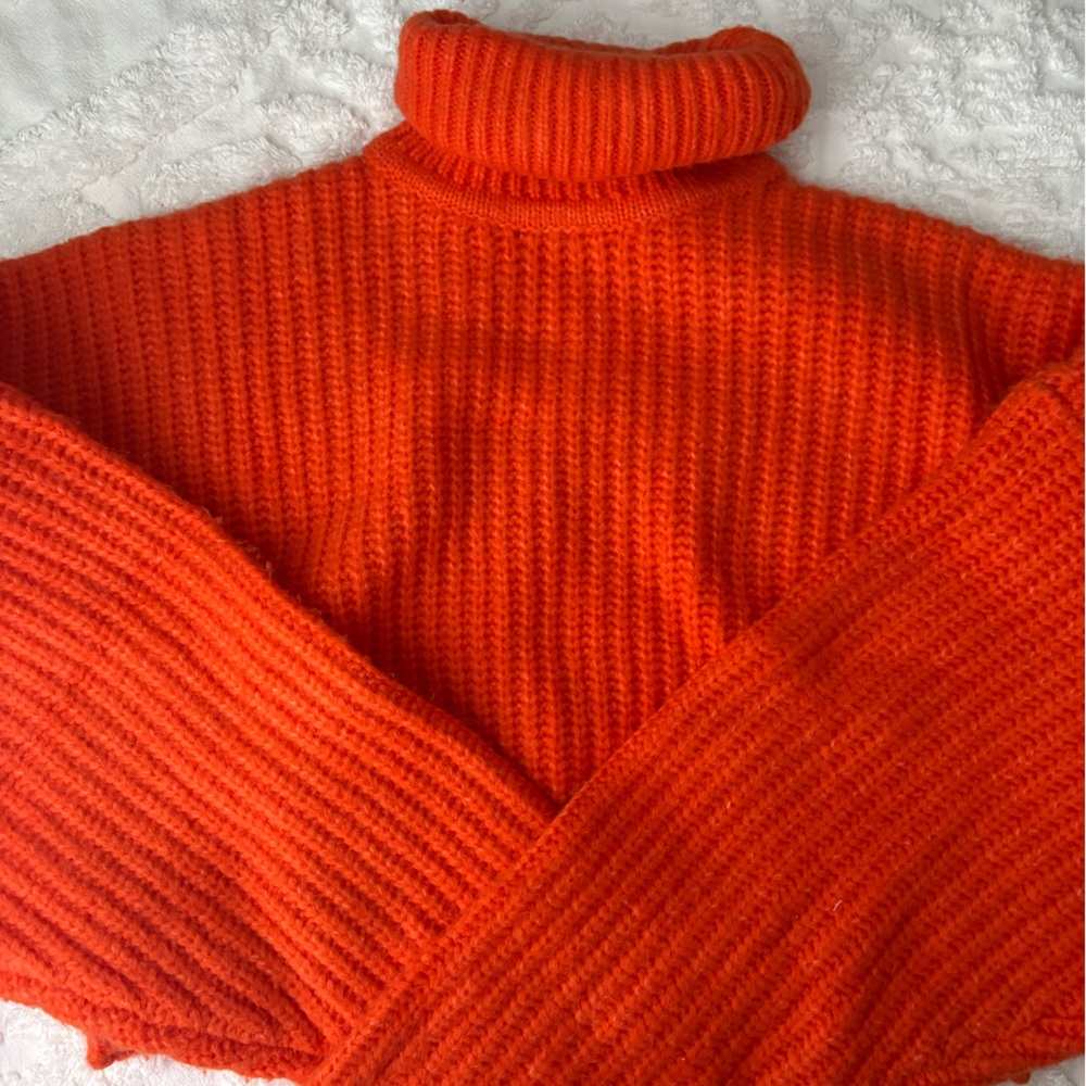 ASOS Bright Orange Cowl Neck Sweater